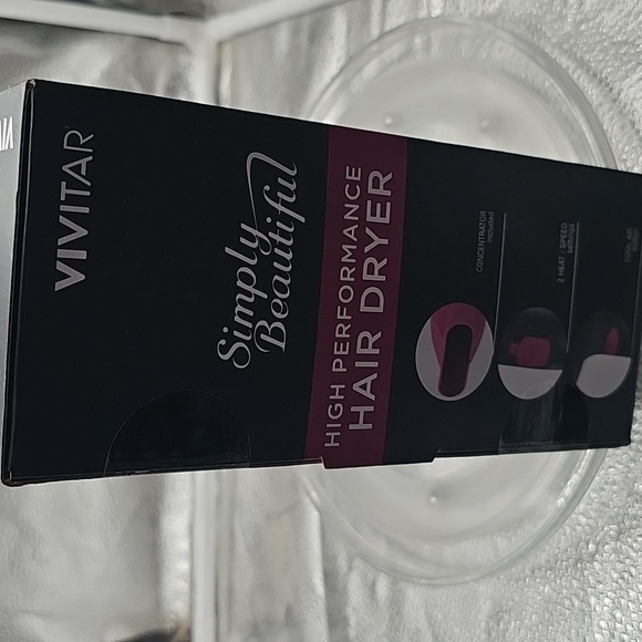 H Vivitar Simply Beautiful 1875 Watts Pink Black Ionic Tourmaline Hair Dryer NIB - Picture 5 of 7